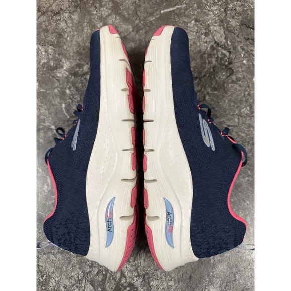 Skechers Navy and Pink Air Cooled Sneakers - Picture 6 of 12